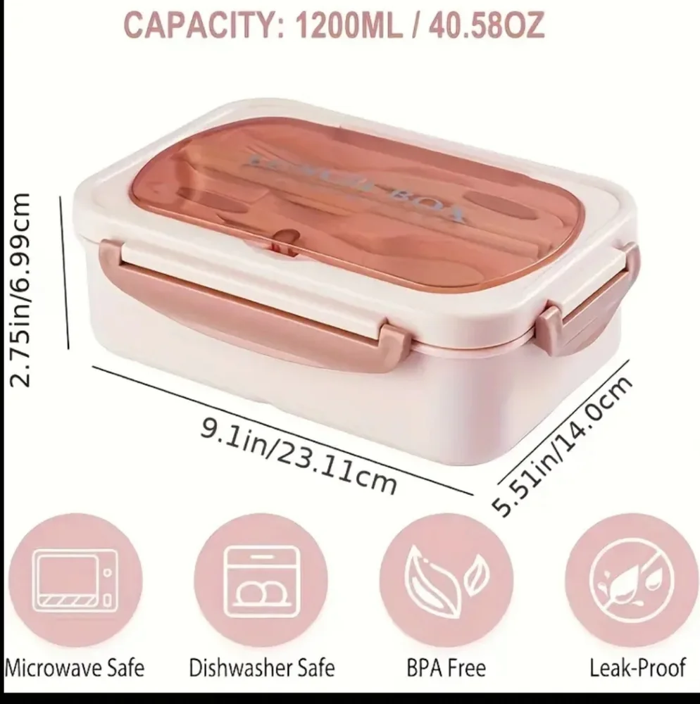 Lunch Box Bento Food Storage Container - Pink